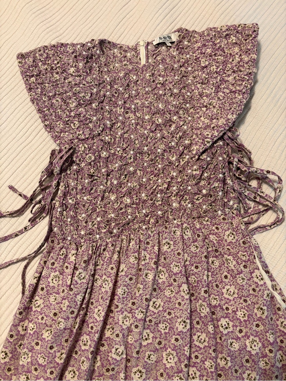 Sea New York Lavender Floral Maxi Dress